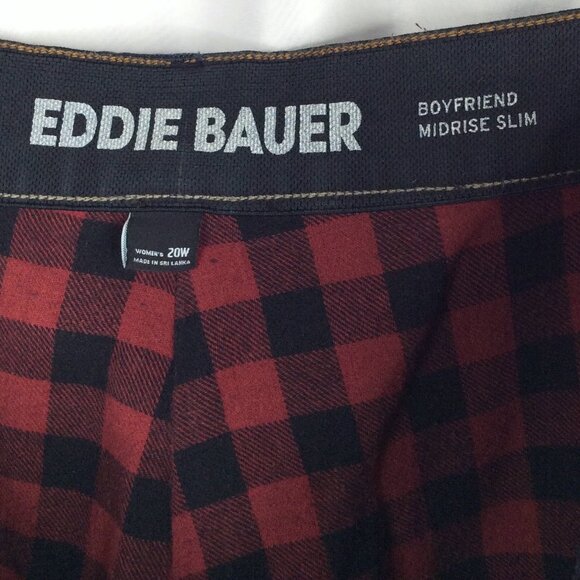 NWT Eddie Bauer Boyfriend Midrise Slim Flannel Lined Jeans Womens Plus Size 20W - Picture 9 of 10